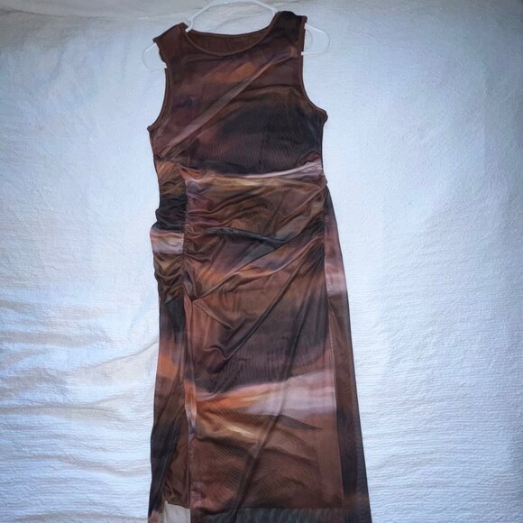 SHEIN Rafferiza Women Sleeveless Pleated Round Neck Dress - Picture 1 of 3